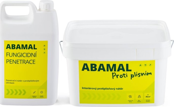 ABAMAL Proti plísním 18L + Fungicidní penetrace 5L- Bílá