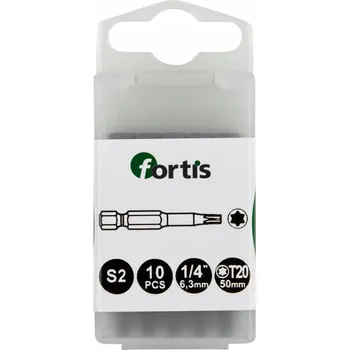 Bit Bity Fortis 1/4'' DIN3126 Torx T20 x 50 mm 10 Ks