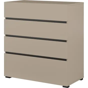 Komoda Komoda BONIFACIO 4S 80 cm, congo/černá + vyzvednutí ZDARMA