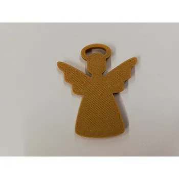 Vánoční ozdoba Vánoční ozdoba andílek - výtisk 3D - 5 x 4 cm - zlatá