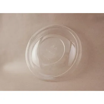Jednorázové nádobí Víčko na salátové misky PLA ploché průhledné 700-950 ml (24-32 oz)