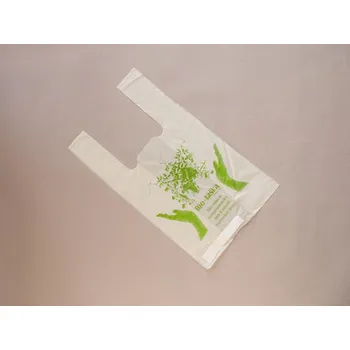 Nákupní taška Bio taška z kukuřičného škrobu MALÁ 22+2 x 7 x 37 cm