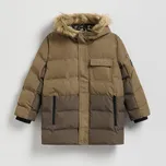 Reserved - Prošívaná bunda s kapucí - kávová - QF997-84X - QF997-84X-U15