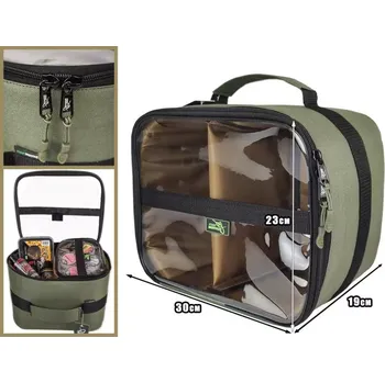 Pouzdro na rybářské vybavení Taška Organizér s průhledným víkem na 2 přihrádky 11L.