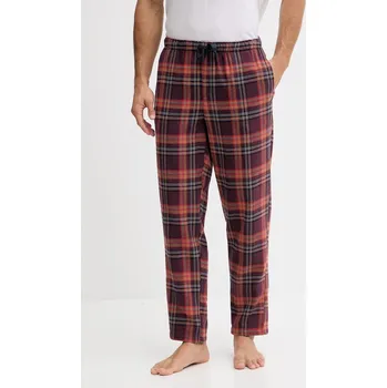 Bavlněné pyžamové kalhoty Lindbergh pánské, vínová barva, 30.997528 93X, vel. XL