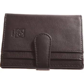 Peněženka Kožená ručně vyrobená peněženka na karty Kubát Malý jazyk/černá/7147612