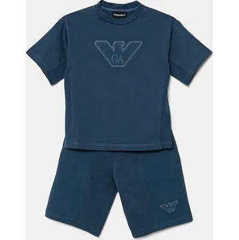 Dětská bavlněná souprava Emporio Armani EB000143.AF13304 námořnická modř 59X, vel. 176