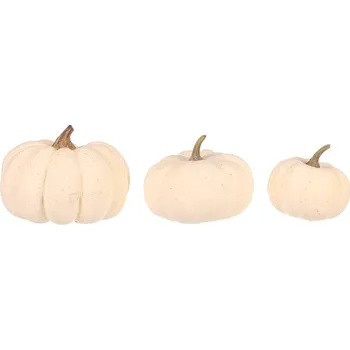 umělá květina Autronic Dýně plastová - barva krémová, cena za balení 3 velikostí, sada 4 ks
