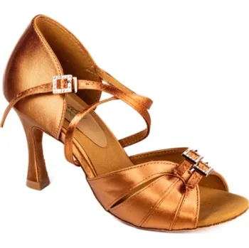 Dámské lodičky HDS Henzély | Dámské taneční boty HDS DLA016 tělový satén podpatek F7,5 cm - 24,5