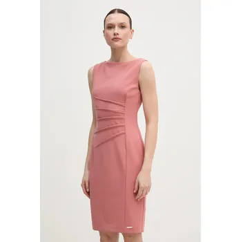Dámské šaty Šaty Calvin Klein oranžová barva, mini, K20K208433 32X, vel. 36