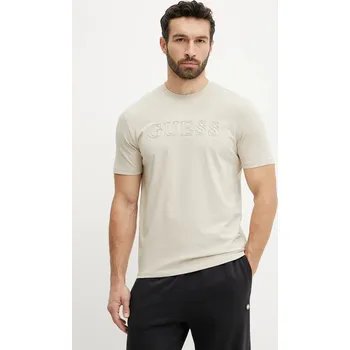 Tričko Guess ALPHY béžová barva, s aplikací, Z2YI11 J1314 Z2YI11.J1314 80X, vel. XXL