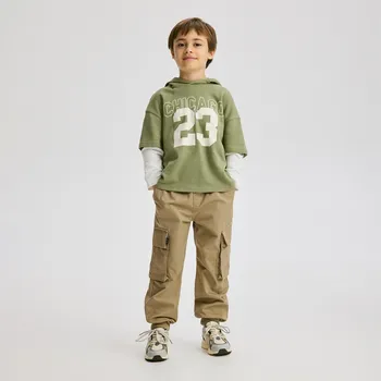 Chlapecké kalhoty Reserved - Kalhoty jogger s kapsami - béžová - 608FM-80X - 608FM-80X-116