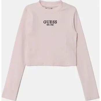 Oblečení a móda Dětské tričko s dlouhým rukávem Guess J4YI49.KBZP4.9BYH růžová 42X, vel. 136-146