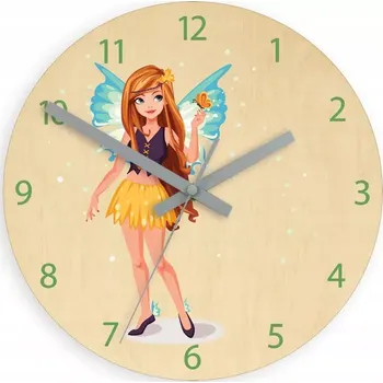 Hodiny Dětské nástěnné hodiny Ami Víla 30 cm vícebarevné