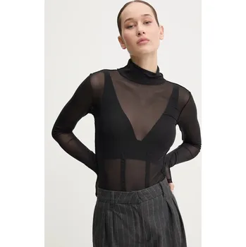 Pánské oblečení Tričko s dlouhým rukávem HUGO 50534053 černá 99X, vel. M