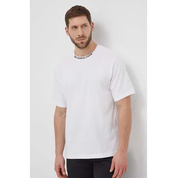 Bavlněné tričko The North Face bílá barva, s potiskem, NF0A87DDFN41 00X, vel. XL