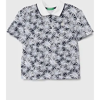 Dětské polo tričko United Colors of Benetton tmavomodrá barva, s límečkem 3LRYC301J.G.Seasonal 59X, vel. 130