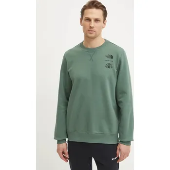 Pánské oblečení Bavlněná mikina The North Face Outdoor Graphic NF0A8C21HCH1 zelená 97C, vel. L