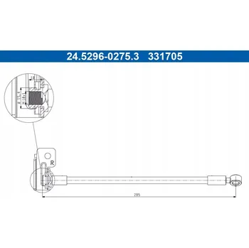 Brzdová hadice ATE 24.5296-0275.3 Brzdová hadice, flexibilní