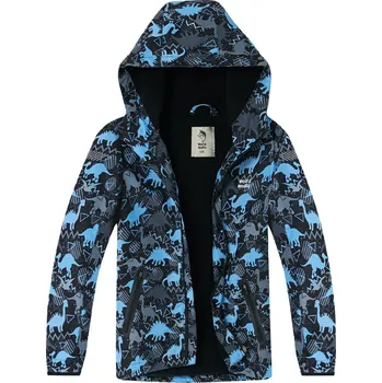 Chlapecká podzimní bunda, zateplená - Wolf & Wolfie B2561, černá / dinosauři Barva: Černá, Velikost: 116