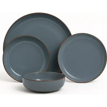 Sada nádobí Kütahya Porselen Pearl – 24dílná porcelánová jídelní sada pro 6 osob, šedá