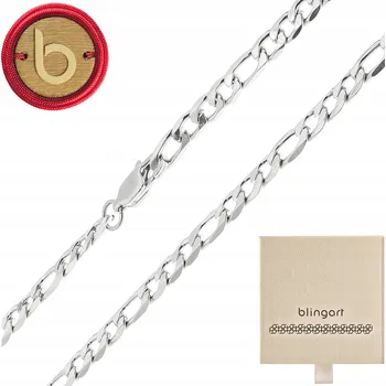 Náramek Řetízek PÁNSKÝ figaro stříbrný chirurgická ocel