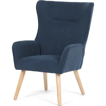 Křeslo Autronic Křeslo ušák, modrá, manšestrová látka, AK-314 BLUE2