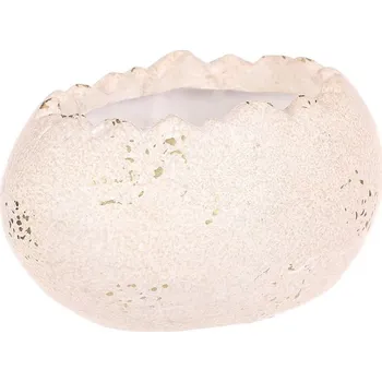 Stojan na květiny Autronic Obal na květiny - vejce na ležato, keramika, menší velikost, sada 4 ks