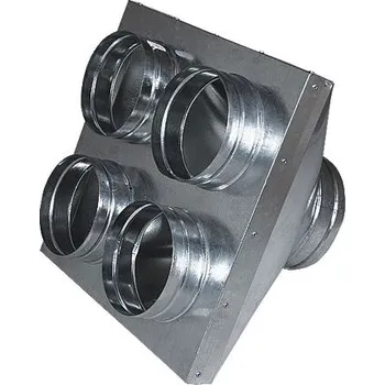 Krbová kamna Hs Flamingo Rozbočovací skříňka 150/4x125 mm (raketa), pozink