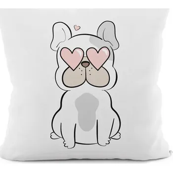 Polštář DOG LOVE 40x40 cm Mybesthome Varianta: Povlak na polštář s prošívanou výplní, 40x40 cm