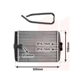 Výměník tepla Výměník tepla, vnitřní vytápění VAN WEZEL 30006250