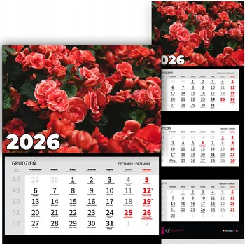 Obraz Trojdílný kalendář 2026 Měsíční do kanceláře nástěnný Eiffelova věž Mix Vzorů