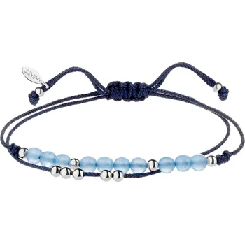 Náramek Náramek s prvky ze stříbra a kameny chalcedonu - kuličky - AP541-9655