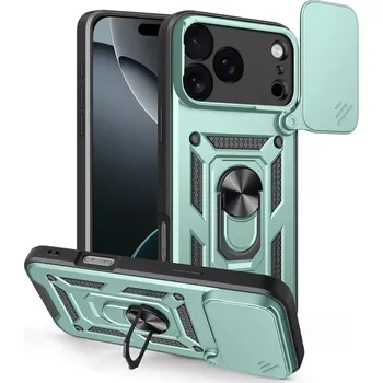 Pouzdro na mobilní telefon Kryt iPhone 17 Pro Max, Techsuit CamShield Pro green