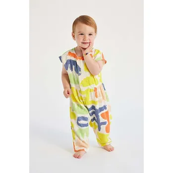 Dětský bavlněný overal Bobo Choses 124AB095 žlutá 11X, vel. 62