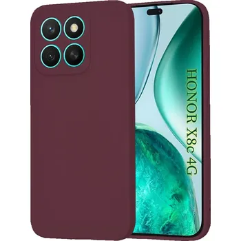 Pouzdro na mobilní telefon Kryt Honor X8c Techsuit SoftFlex - plum red