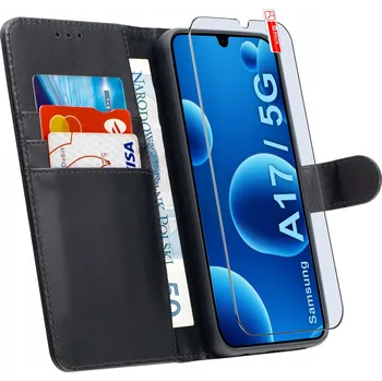 Pouzdro na mobilní telefon Flipové pouzdro KrainaGSM pro Samsung Galaxy A17 5G, černé