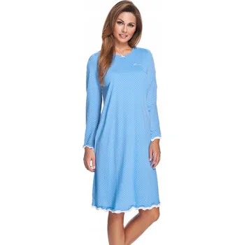 Dámská noční košile Noční košile E.Femme , dlouhý rukáv, pod kolena, velikost 42