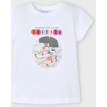 Dětská móda Dětské bavlněné tričko Mayoral 3014.6R.Mini.PPYA bílá 00X, vel. 104