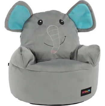 Sedací pytel Tempo Kondela BABY TYP 2 slon, šedá