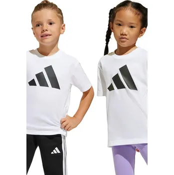 Chlapecké tričko Dětské bavlněné tričko adidas JC9720 bílá 00X, vel. 116