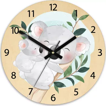 Hodiny Dětské nástěnné hodiny Ami Koala 30 cm vícebarevné II