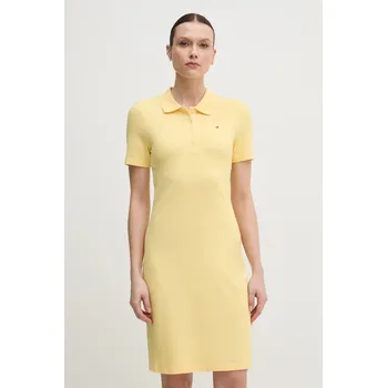 Dámské šaty Šaty Tommy Hilfiger modrá barva, mini, WW0WW43228 11X, vel. XS