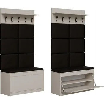 Šatní skříň Šatní skříň EMI 100 cm botník nástěnné panely věšák kašmír