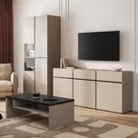 Obývací pokoj BONIFACIO, congo/černá + vyzvednutí ZDARMA