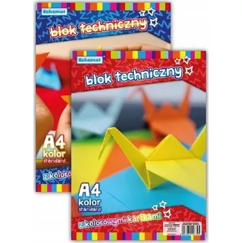 Blok Technický blok A4/10K 160g barevný ( 10 Ks ) / Schemat