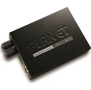 Notebook Konvertor PLANET FT-801 100BaseTX na 100BaseFX ST Konvertor, 100BaseTX na 100BaseFX, ST, multimode, 2km, černý FT-801