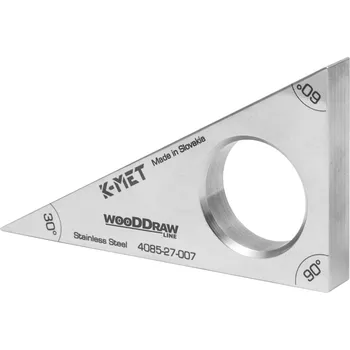Úhloměr KINEX Úhelník nastavovací nerez K-MET 2 3/4“ / 70mm, 1x60° + 1x30°, wooDDraw line 4085-27-007