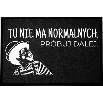 Rohožka VCHODOVÁ ROHOŽKA POHODLNÁ 40X60CM PROTISKLUZOVÁ S POTISKEM BÉŽOVÁ ZÁBAVNÁ