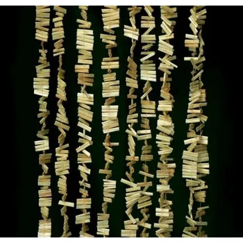 Vánoční dekorace Řetěz prošívaný žlutý